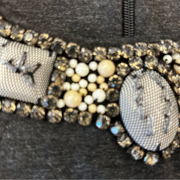 CAbi The Glitz Style #508 Sleeveless Embellished Neck Blouse - Picture 9 of 10